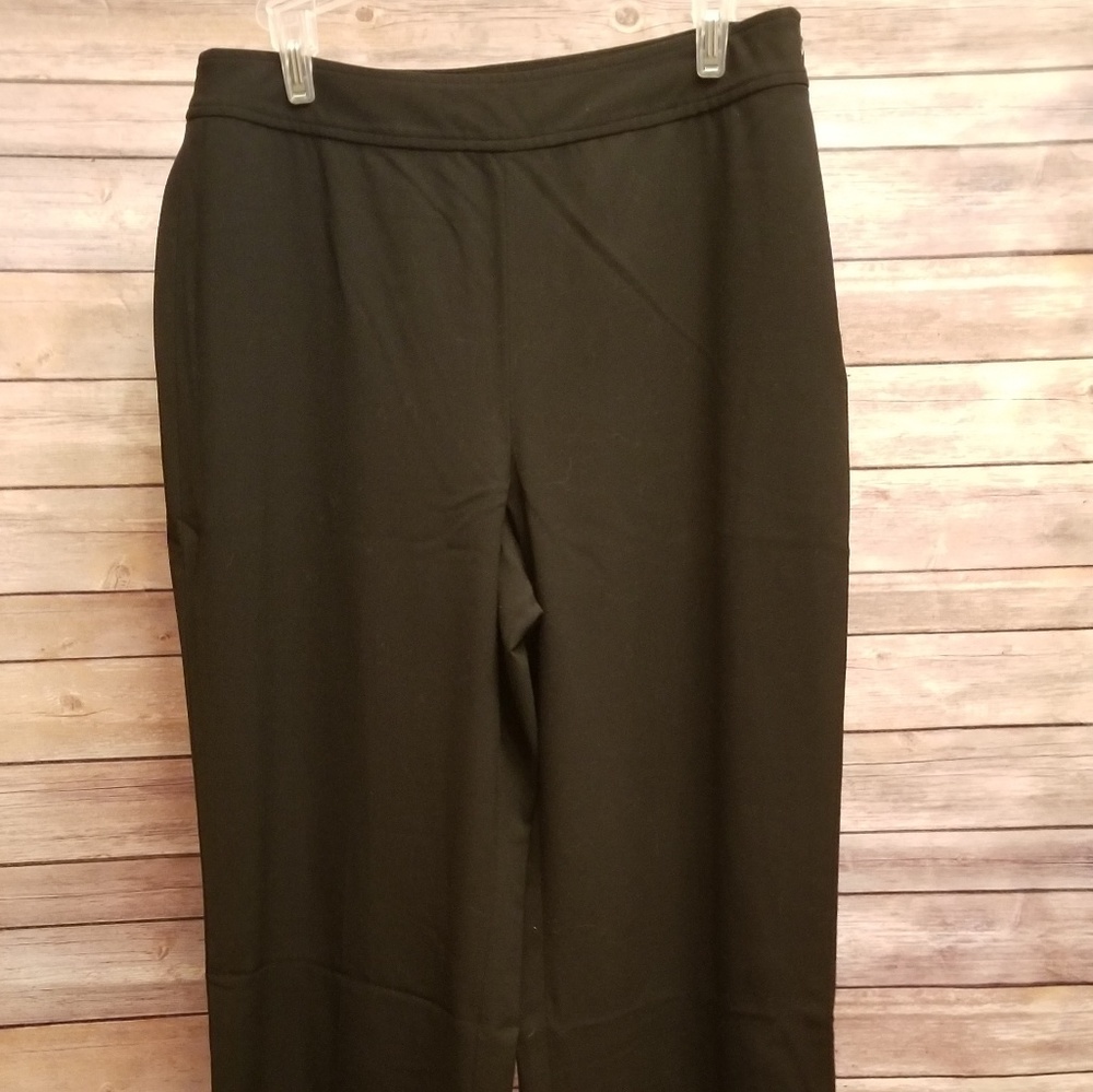 Slimming flat-front slacks